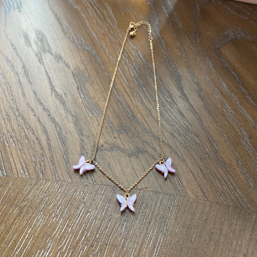 Purple Butterfly Necklace